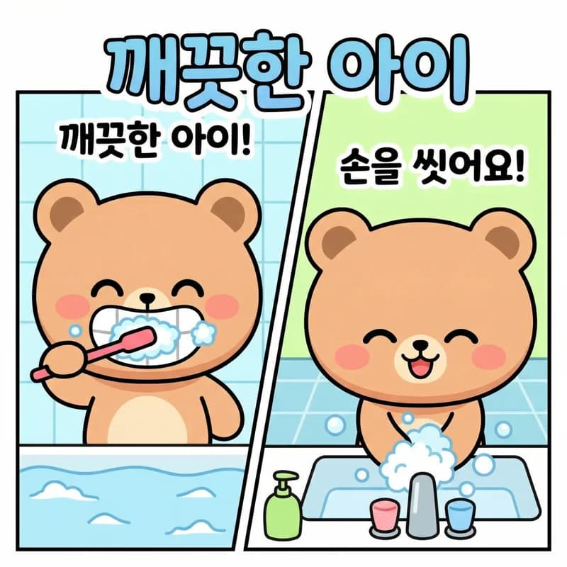 Bé gấu sạch sẽ